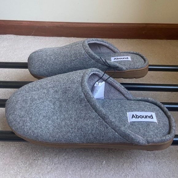 ABOUND Men Smith Indoor Outdoor Plush Felted Wool Scuff Slippers - NEW NWOB - Picture 3 of 8